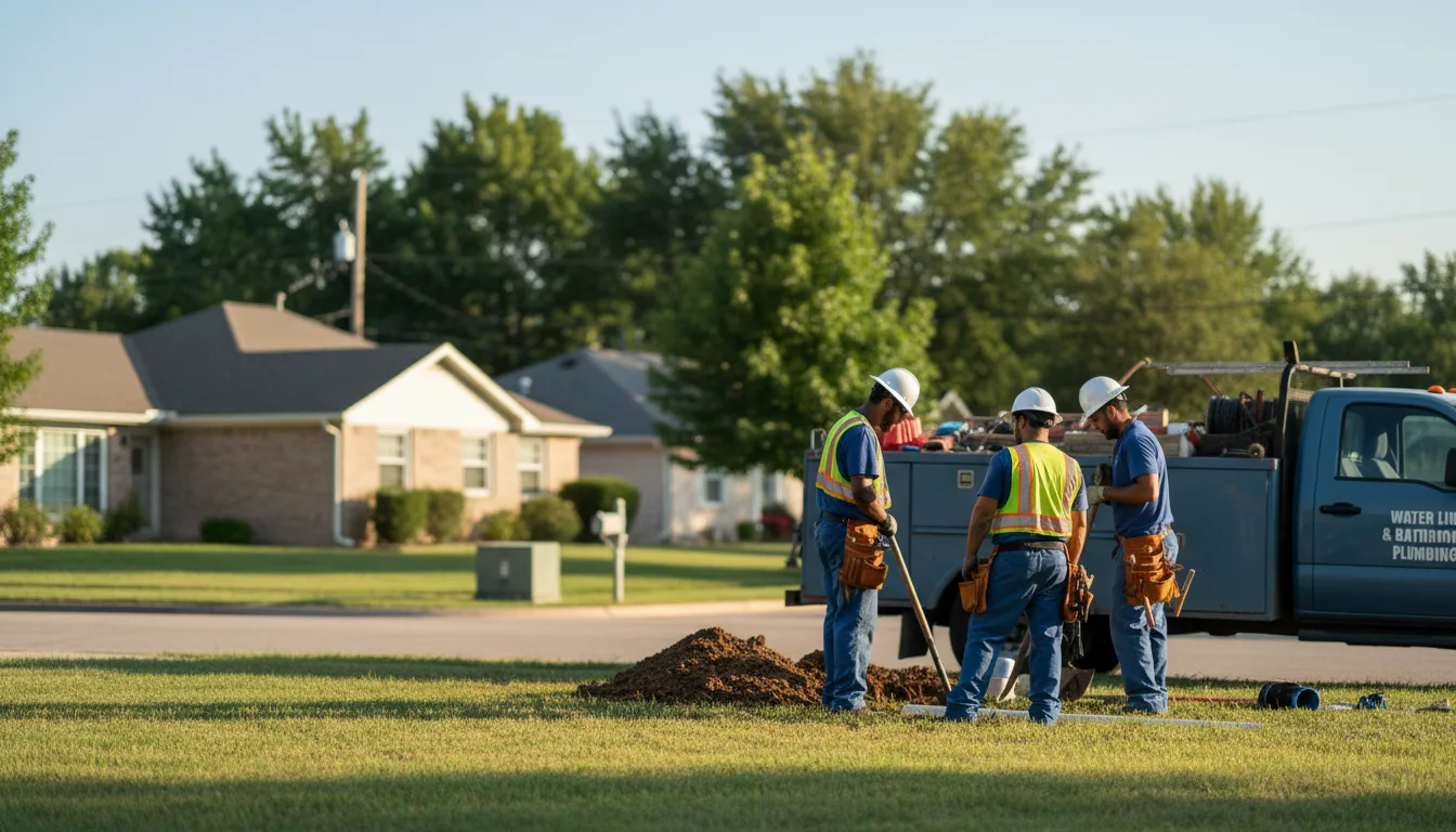 Water line and bathroom plumbing services in Delaware